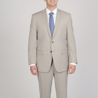 Calvin Klein Men's Solid Stone Wool 2-button Suit