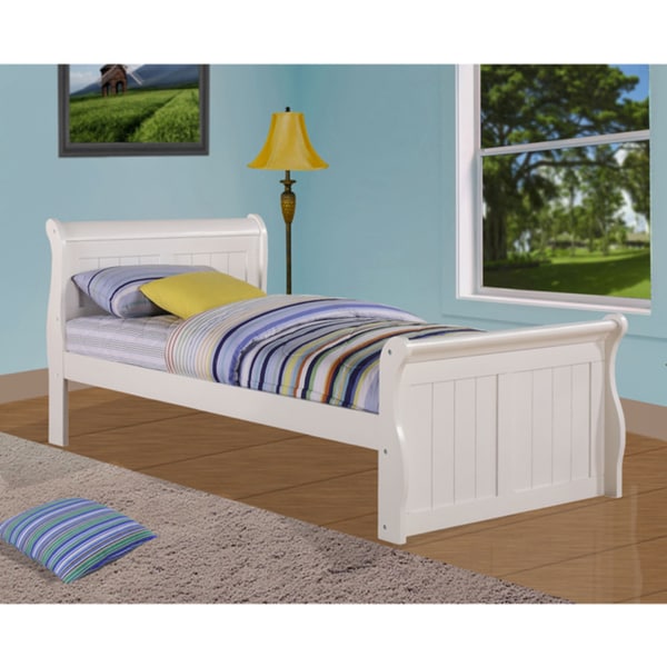 Details about DONCO KIDS WHITE SLEIGH BED WITH SLAT KIT BEDDING TEENS