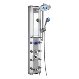 --->  Blue Ocean 52-inch Aluminum Shower Panel Tower LED Rainfall Shower Head