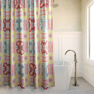 City Scene Juniper Paisley Cotton Shower Curtain