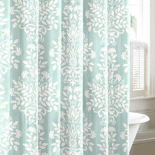 Laura Ashley Rowland Blue Cotton Shower Curtain