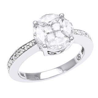 Beverly Hills Charm 14k Gold 1 1/5ct TDW Diamond Engagement Ring (H-I, I1)