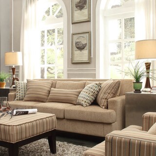 Kendrick Camel Brown Chenille Track Arm Sofa