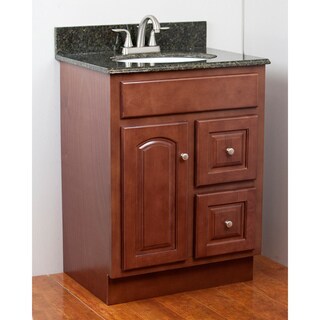 Maple Two-Drawer Granite-Top Vanity Cabinet