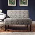 Kayla Medallion Floral Fabric Armless Loveseat