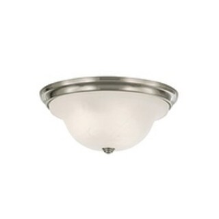 HS Basic Coordinates Brushed Steel One-Light Flush Mount Fixture