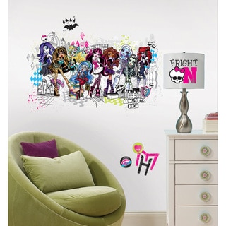 Monster High Group Peel and Stick Giant Wall Decals