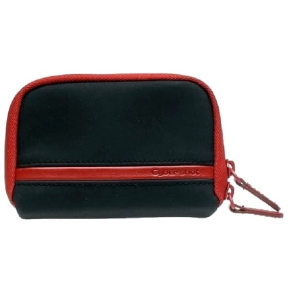 Sony LCS-MDA/R Cyber-Shot Black/ Red Leather Carrying Case