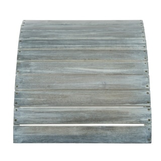 Safavieh Outdoor Living Mopani Ash Grey Acacia Wood Adirondack Ottoman