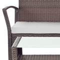 review detail Safavieh Outdoor Living Avaron Brown/ Grey Cushion 4-piece Patio Set