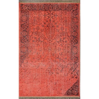 Great Prices nuLOOM Hand-knotted Vintage Inspired Overdyed Red Rug (7'6 x 9'6)