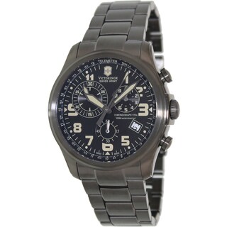 Victorinox Swiss Army Men's Infantry Black Stainless Steel Black Dial Swiss Quartz Watch