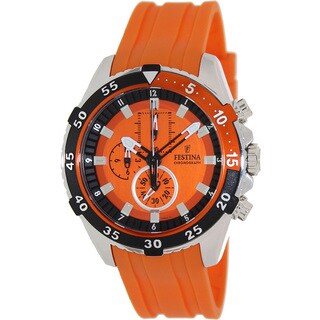 Festina Men's 'Tour De France' Orange Dial Watch