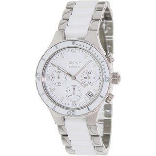 DKNY Women's NY8502 2-tone Stainless Steel Analog Quartz Watch with White Dial