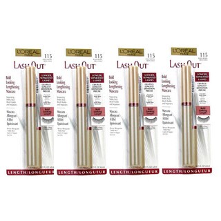 L'Oreal Lash Out Black Brown 115 Mascara (Pack of 4)