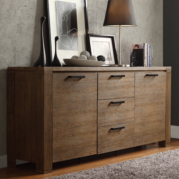 INSPIRE Q Catalpa Walnut Finish Weathered Highboard