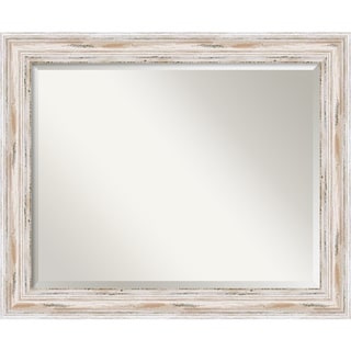 Alexandria Whitewash 33 x 27-inch Large Wall Mirror