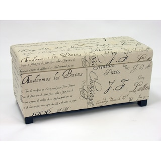 ### Warehouse of Tiffany Sign Flat Top Storage Ottoman Bench