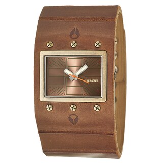 Nixon Men's 'The Kink' Brown Leather Cuff Watch