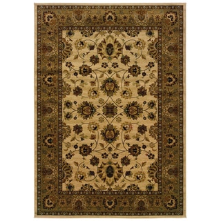 Great Prices Traditional Ivory/ Brown Area Rug (9'10 x 12'10)