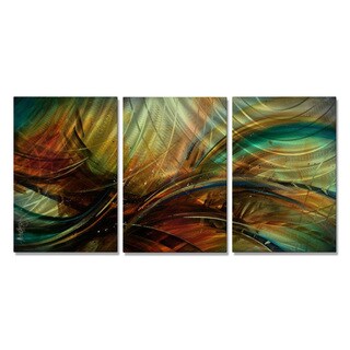 (>_<)  Michael Lang 'Hurricans Force' 3-piece Metal Wall Sculpture