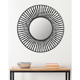 Safavieh Swirl Round Wall Black Mirror