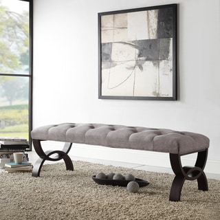 Great Prices INSPIRE Q Wellington Grey Linen Arched Base Bench