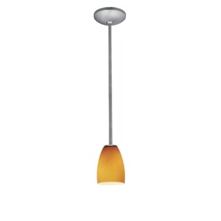 Access Julia 1-light Brushed Steel Inari Glass Energy Efficient Pendant