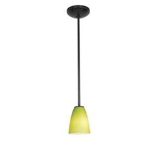 Access Julia 1-light Oil-Rubbed Bronze Cone Glass Pendant