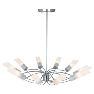 Access Solar 10-light Brushed Steel Chandelier