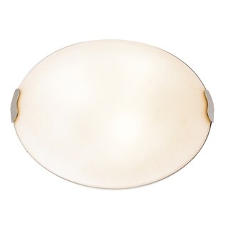 Access Linen 3-light Brushed Steel Flush-Mount