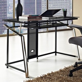 Altra Modern Black/ Chrome Computer Desk