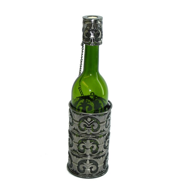 Fleur de Lis Bottle Holder Wine Caddy 