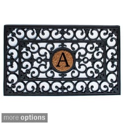 See Reviews Rubber Monogrammed Doormat (1'6 x 2'6)