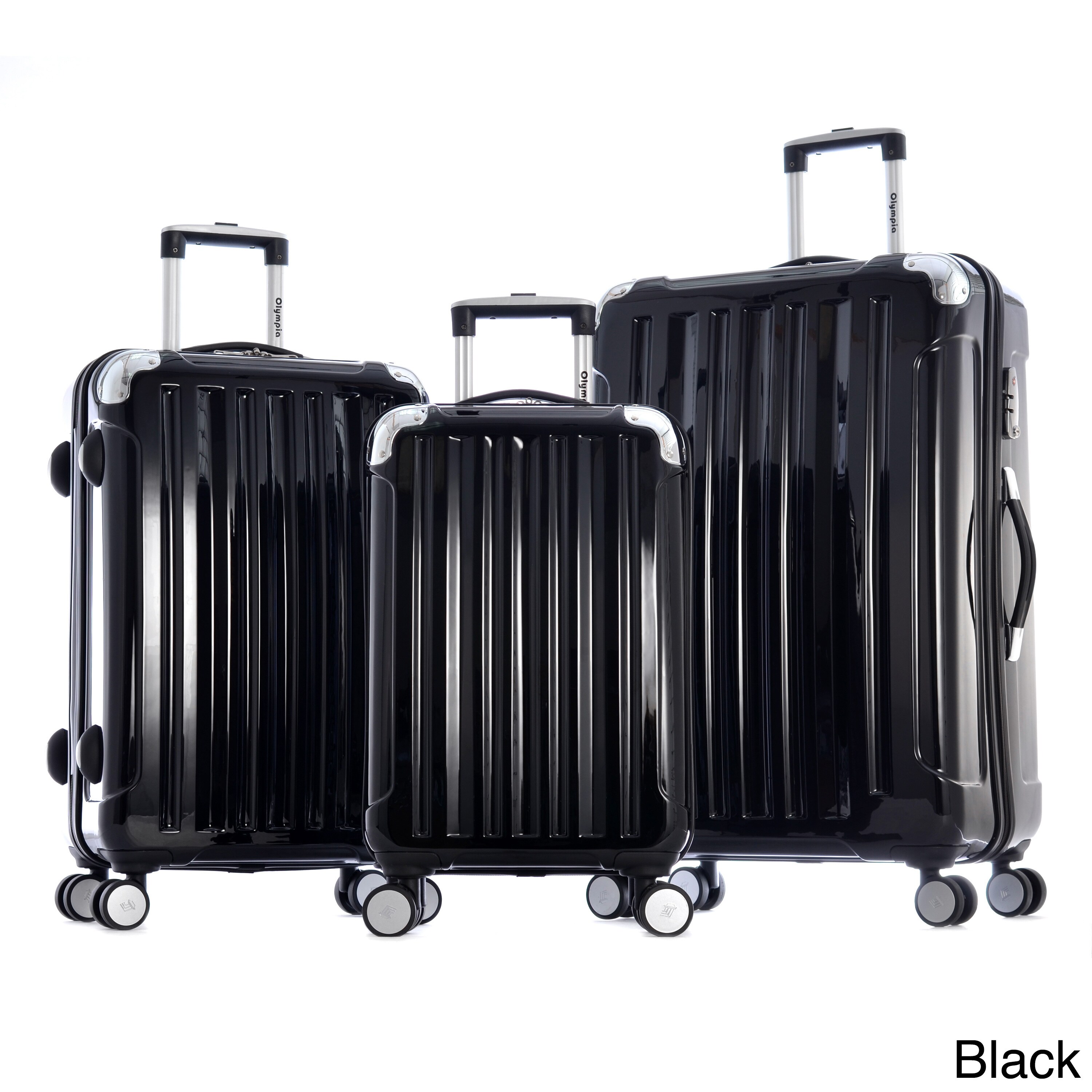 Olympia 'Stanton' 3piece Hardside Spinner Luggage Set Overstock