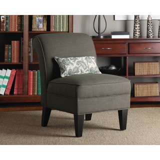 Portfolio Ada Brown Smoky Moss Linen Armless Chair