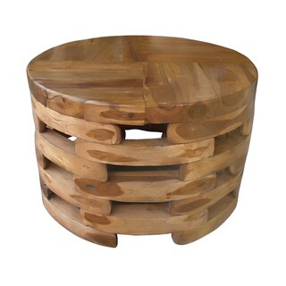 Open Slat Wooden Coffee Table