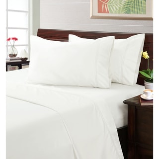 Wrinkle-Free Woven Swiss Dots Sheets 600 Thread Count Bed Sheets Set
