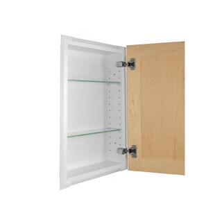 Recessed 28-inch Natural Finish In the Wall Frameless Medicine Cabinet