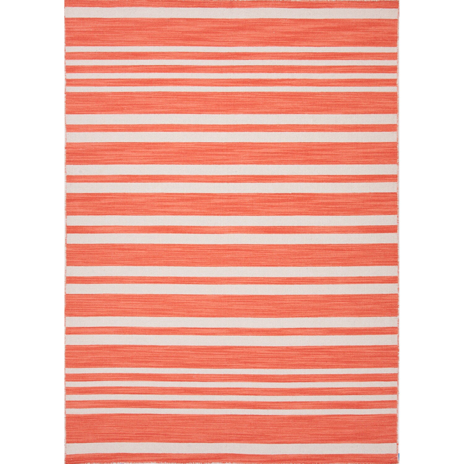 Handmade Flat Weave Stripe Pattern Red/ Orange Area Rug (8 X 10)