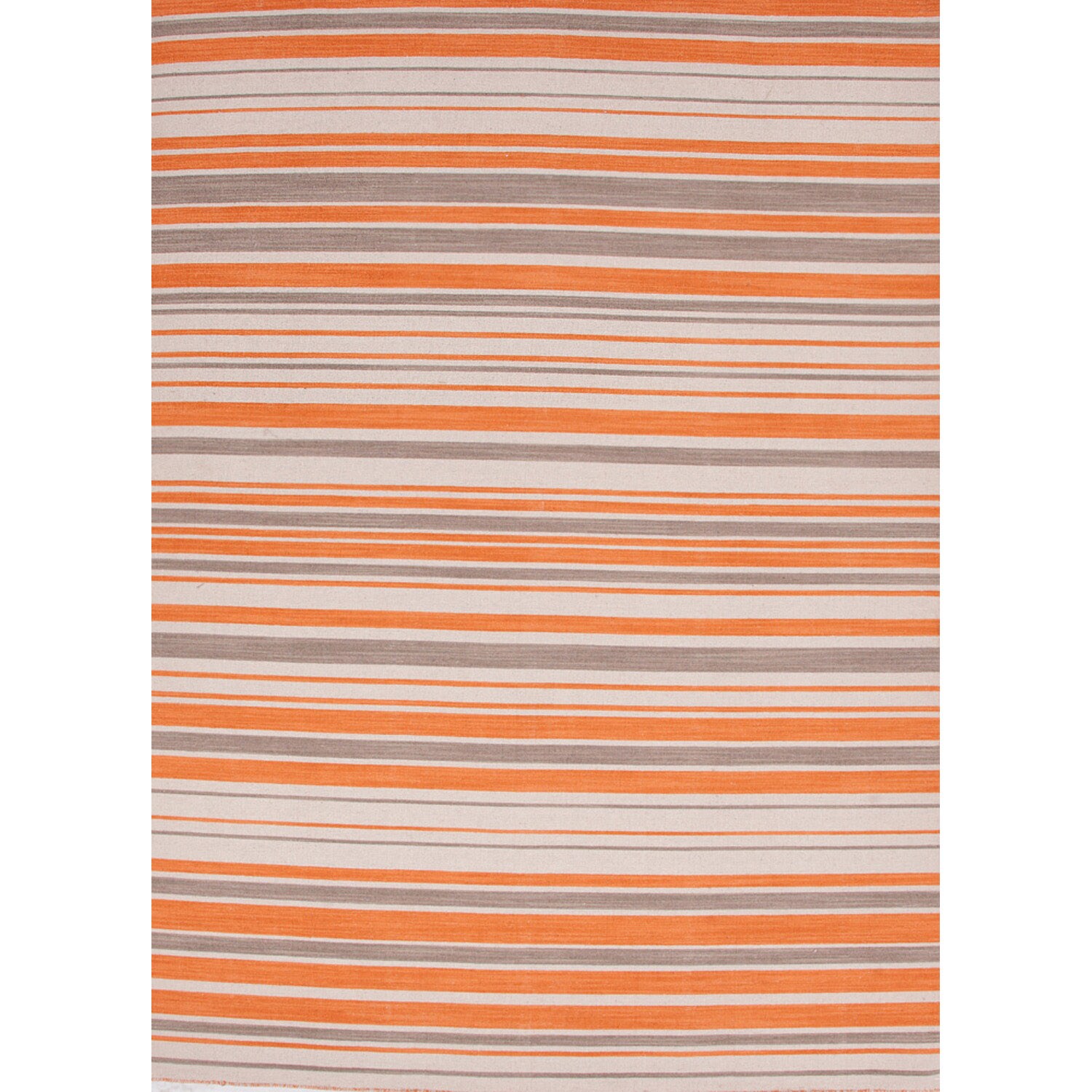 Durable Handmade Flat weave Stripe pattern Multicolored Rug (10 X 14)