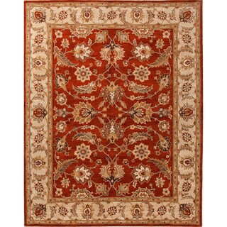 Low Price Hand-tufted Traditional Oriental Red/ Orange Rug (10' x 14')