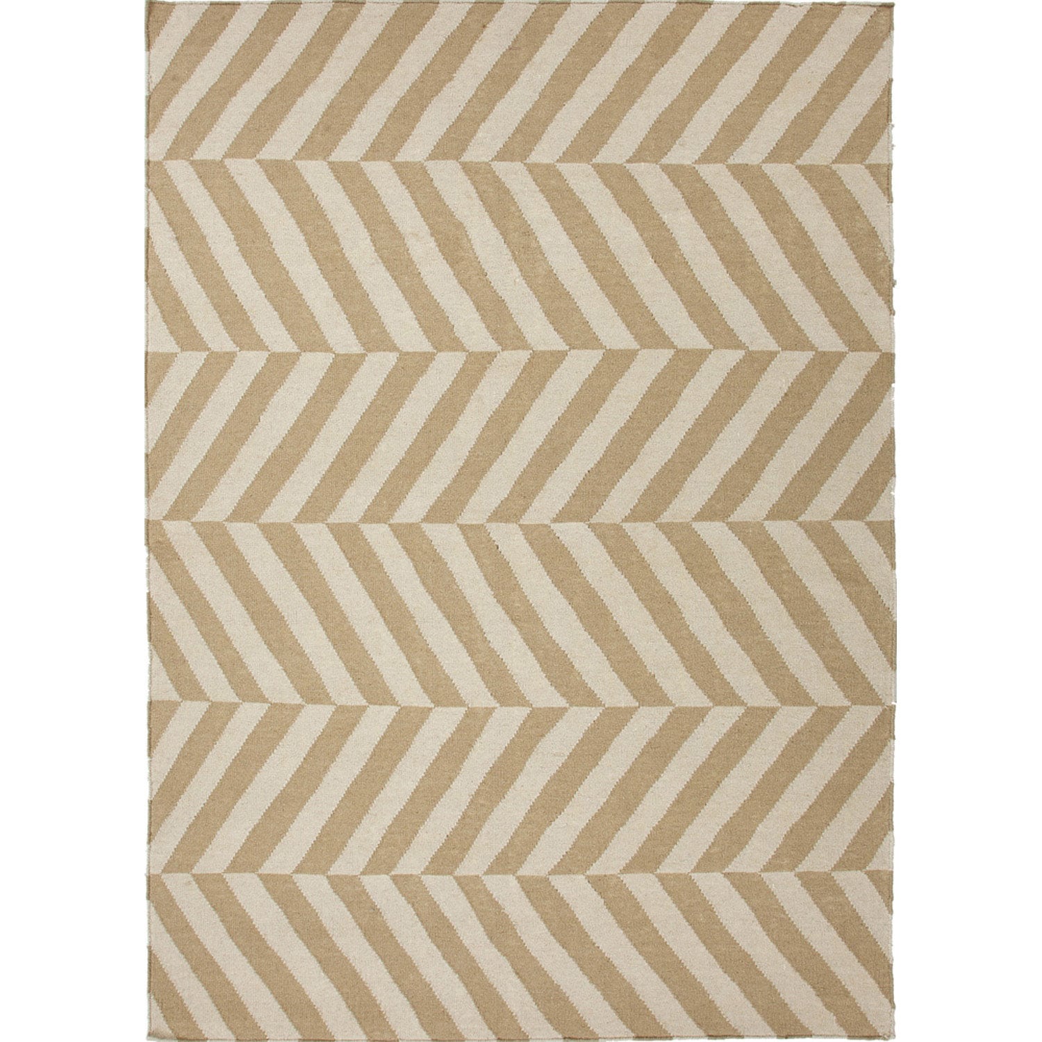 Handmade Flat Weave Stripe Pattern Brown Rug (9 X 12)