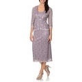 R & M Richards Women's Sequined Lace Jacket Dress