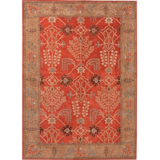 (^.^)/  Hand-tufted Transitional Oriental Red/ Orange Rug (9'6 x 13'6)