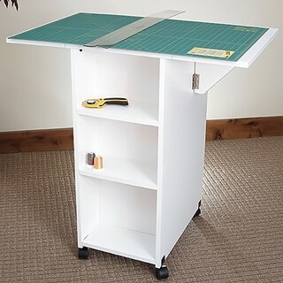 Sewing Rite White Model 95c Cutting/ Craft Table with 5 Storage Drawers