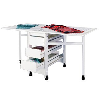 Sewing Rite Model 98 White Mobile Cutting / Craft Table