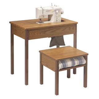 Sewing Rite Model 433 Econo Space Saver School Sewing Desk with Manual Lift and Storage Shelf