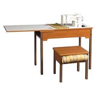 Sewing Rite Model 472 Econo Flatbed School Sewing Desk with Leaf and Storage Shelf