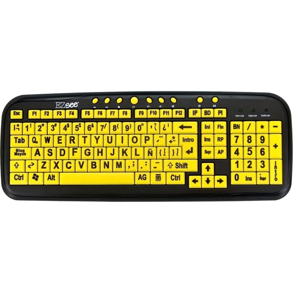 EZSee USB Large Print Spanish Latin American Keyboard